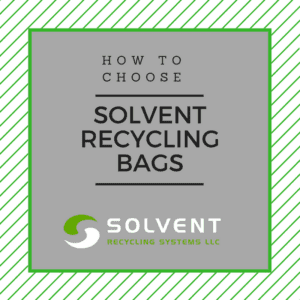 Solvent recycling bag