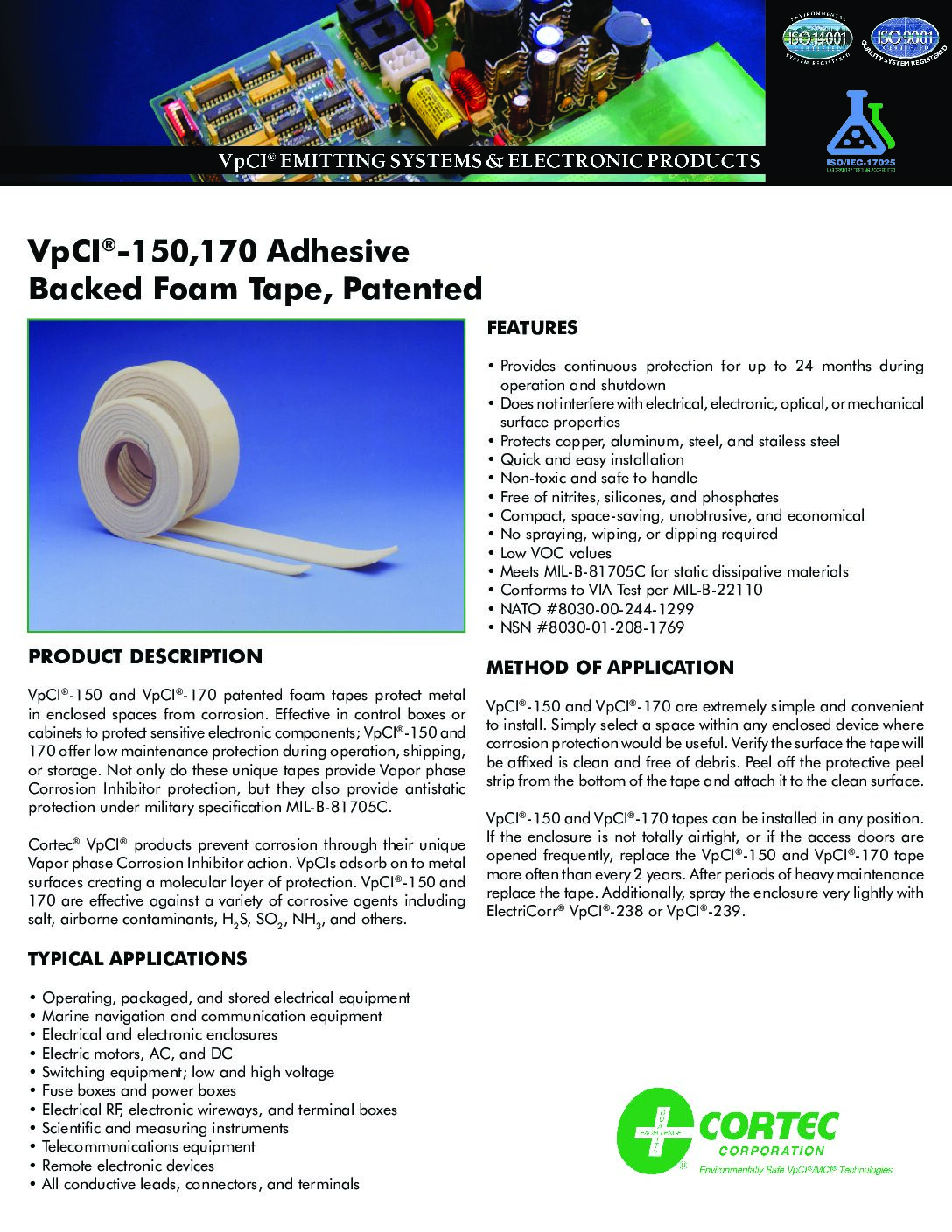 VpCI®-150 Adhesive Backed Foam Tape Emitter - Solvent Recycling Systems ...