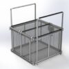 rectangular stainless steel basket for parts washing applications