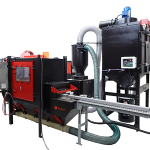 Pass-Through Inline Conveyor Sandblast System