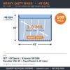 Spec card: heavy duty 48-gallon solvent recycling bag, 45 x 40 inches, 3.0 mil reinforced film, fits SR180 Maratek SSB 48 CleanPlanet A-48 class, 100 pack