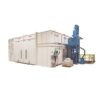 Kresco abrasive blast room with screw conveyor media recovery system and bucket elevator