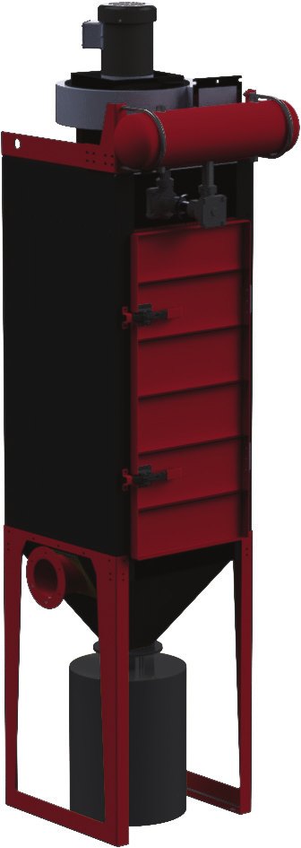 Kresco CDC400/CDC600 single-cartridge dust collector for sandblast cabinets