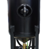 Front view of a Kresco SBP-1050 10.4 cu ft pressure blast pot with double-control valves on a four-leg stand