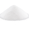 Pile of brilliant white aluminum oxide blasting abrasive grains