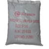 White woven 25 kg bag of Kresco brown aluminum oxide, size F36, with lot number