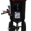 Front view of a Kresco SBP-350 3.4 cu ft portable sandblaster with 120 V electric remote control and 100 PSI air inlet